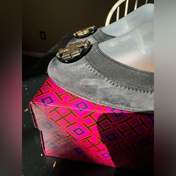 Tory Burch Claire Elastic Ballet Size 9.5 Black - Picture 5 of 14